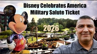 Disney Celebrates America Military Salute Ticket 2026 - Shades Of Green - Military Promo Ticket