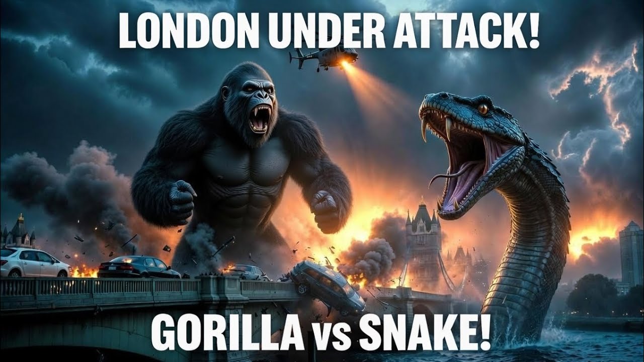 London Bridge Under Attack – Giant Gorilla & Snake Monster Battle