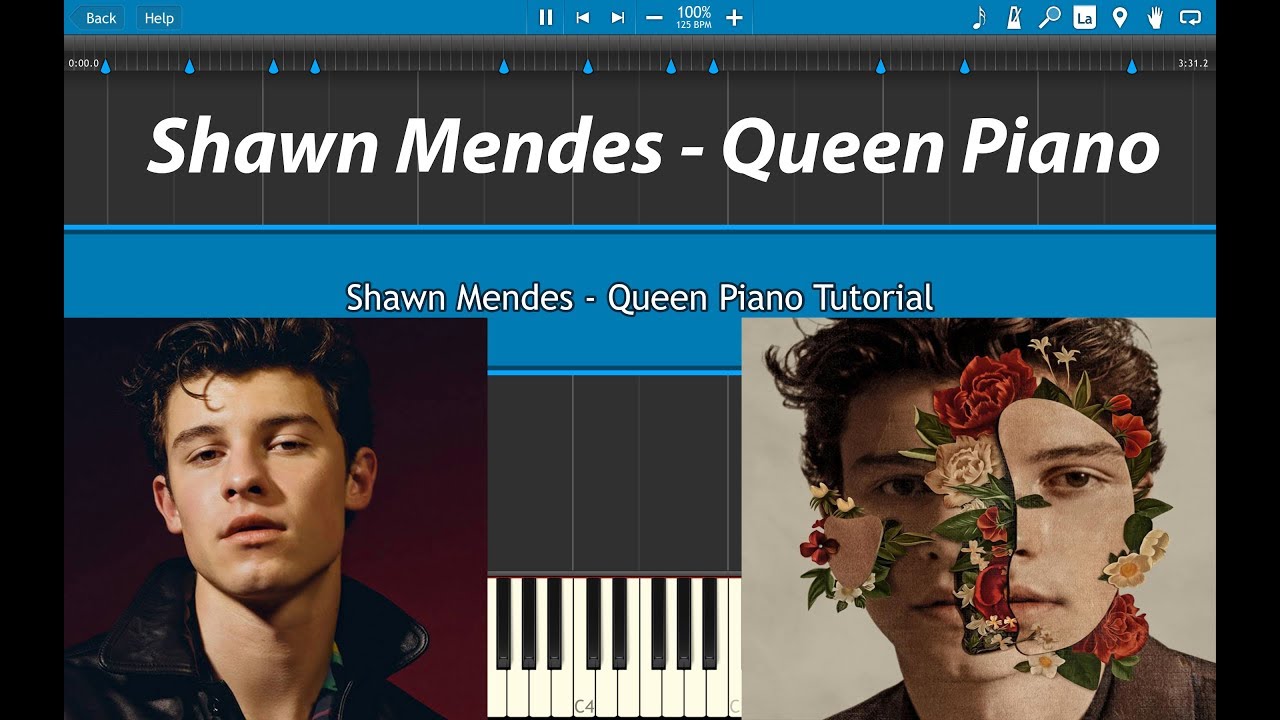 Shawn Mendes Queen Piano Tutorial (Slow Easy) Piano Cover YouTube