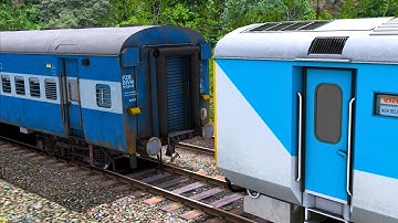 ICF BLUE Coupling LHB AC CHAIR CAR Coach | BUMPY RAILROAD | Train Simulator | Railworks | NTG GAMING