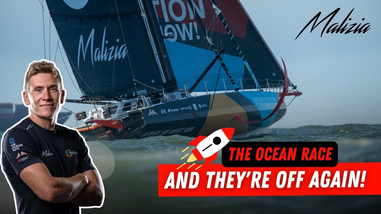 And They're Off Again - The Ocean Race Leg 4 Start - Team Malizia