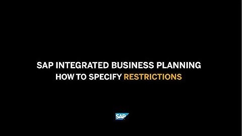 How to Specify Restrictions in IBP