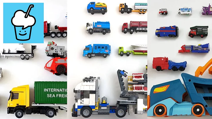 Trucks collection Siku Tomica Transformers Cabin cruiser transporter truck Dump truck Lego