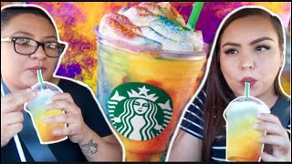 Trying The New Tie Dye Frappuccino From Starbucks
