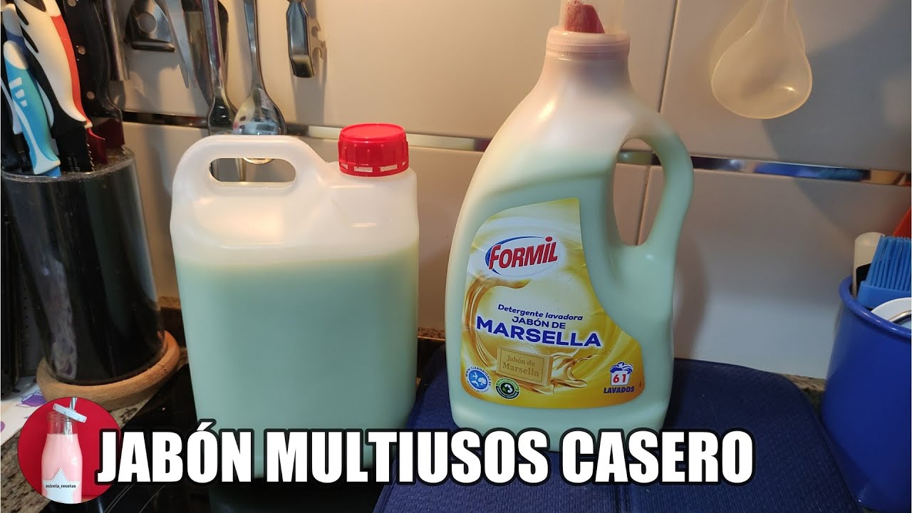 ⚡JABON CASERO MULTIUSOS LAVADORA+SUELOS+PLATOS//RECETA BASADA EN
