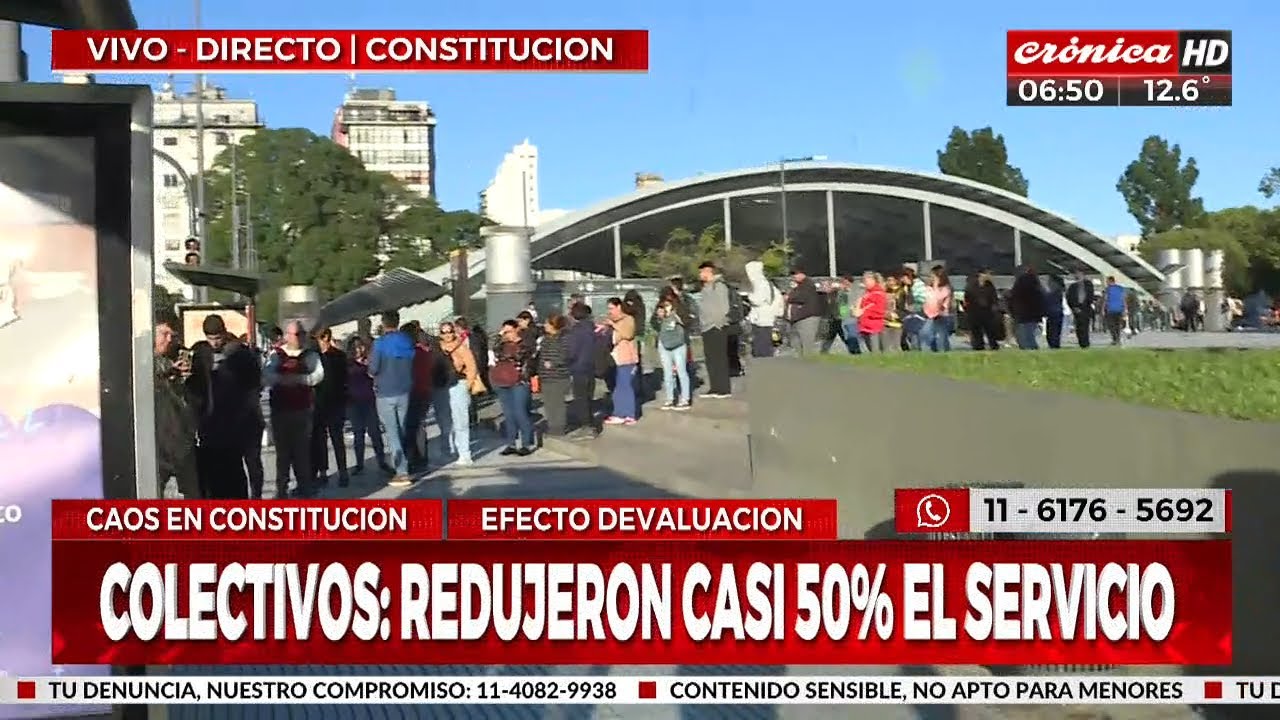 Colectivos reducen a un 50% la frecuencia en sus servicios - YouTube