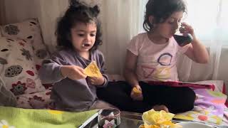 Fatma asel ve Amine aburcubur yiyor 💯#çocukvideoları #atıştırmalık #keyif #funny