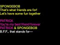 Bff lyrics  spongebob