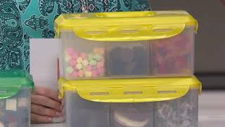 Lock & Lock Set of 2 Rectangles with Handle Lid and Dividers on QVC screenshot 1