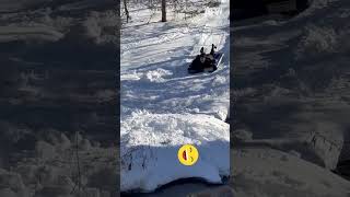 Bed Sled FAIL!! 🤣 #sledding #winter #funny #snow