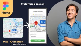 Level Up Your Prototyping Game: Map Animation in Figma || prototyping  || UI UX || figma