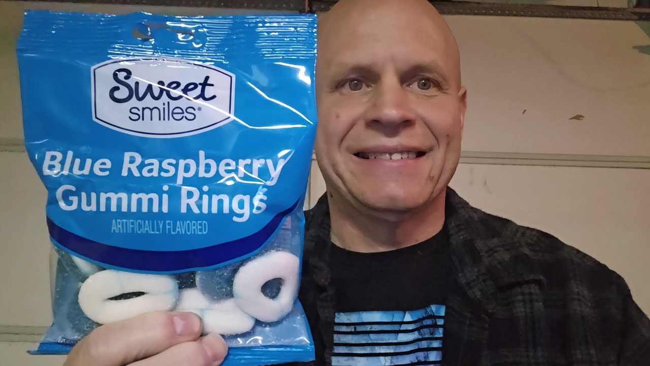 Sweet Smiles Blue Rasberry Gummi Rings Review - YouTube
