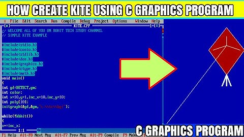 Create  kite using c graphics Program | c graphics Program | how make kite in c language