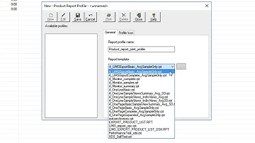 Creating a Product Report Profile - ISIscan