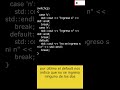 Tips rapidos en C++ / switch parte #2 @Tinchicus #shorts