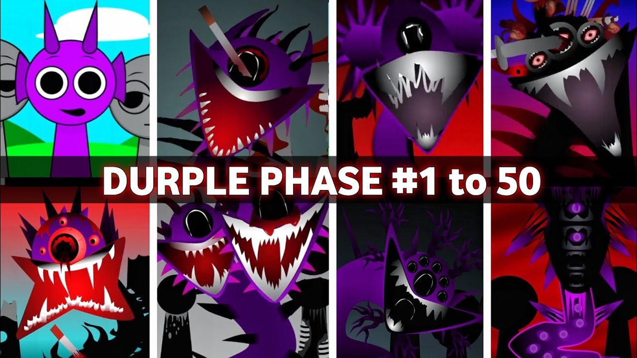 Incredibox - Sprunki phase 1 to 50 Durple in ALL Different Mods 