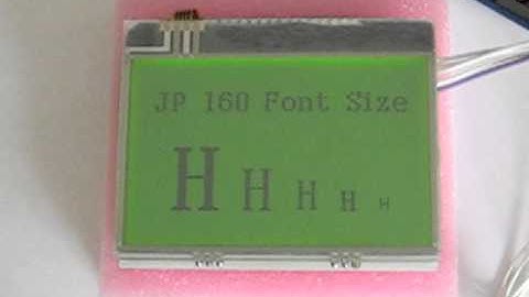 JP Serial EA DOGXL160 LCD with Touch Panel Module Test Video