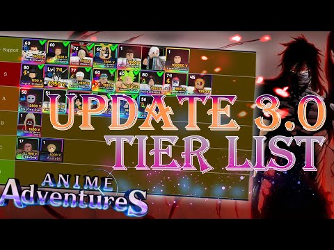 UPDATE 3.0! MYTHICAL TIER LIST BY CATEGORY IN ANIME ADVENTURES