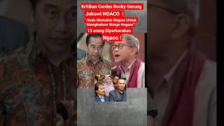 Rocky Gerung's Intelligent Criticism Calls Jokowi a Stupid Person
