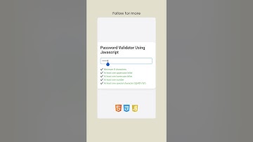 Password Validation Using JavaScript 📌🖱️🖥️