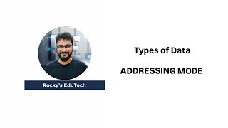Types of Data ADDRESSING MODE #rockys_edutech #diplomaengineering #gtu #addressingmode #8051 #8085