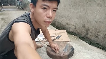 Tét so sánh giữ cạnh dao thái thép vòng Bi và dao thái nhật bãi