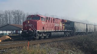 CPKC Tier 4 Power On CPKC Grain Train At Glen Valley BC Canada 
