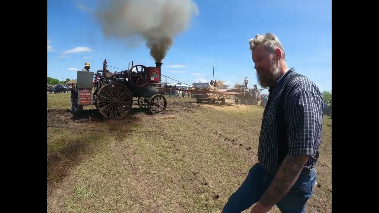 Threshing at the Oklahoma Steam and Gas Engine Show, Pawnee, OK
