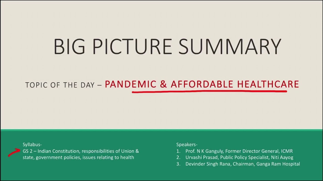 rstv-big-picture-summary-on-pandemic-affordable-healthcare-youtube