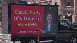 Billboard Calls For Carol Folt To Resign Amid Series Of Pro-Palestine Protests At Usc