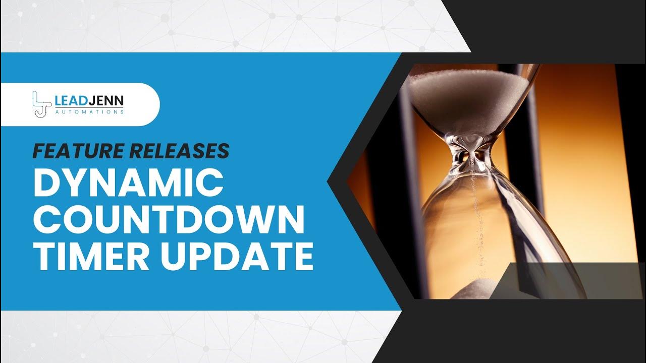 Dynamic Countdown Timer Update! - YouTube