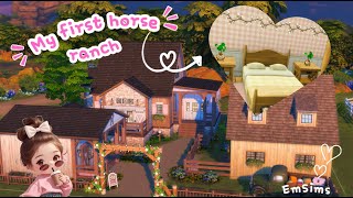 My first Horse Ranch &amp; small business in The Sims 4 - Speedbuild | No CC🌸🐴
