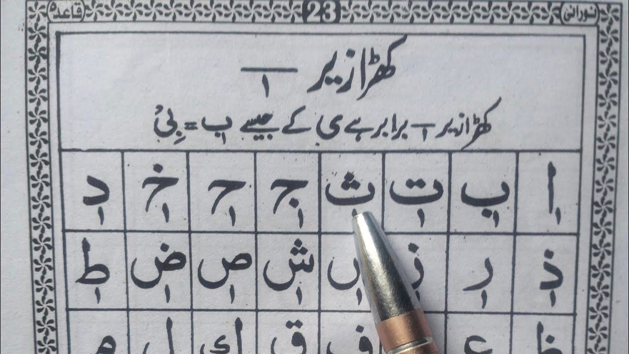 Noorani Qaida Lesson 4 : How to Read Takhti no 4 khadi zer| نورانی قاعدہ | Learn Quran By Tarique