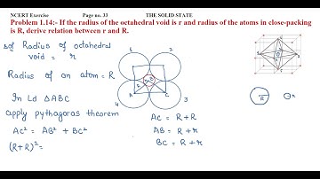 (English) If the radius of the octahedral void is r and radius of the atoms in close-packing is R..