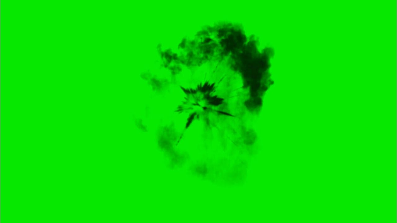 Bomb blast smoke effects green screen animation HD footages chroma