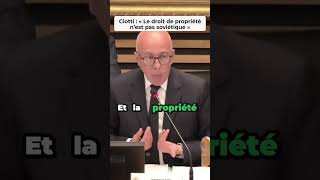 #Shorts Ciotti : « Le droit de propriété n'est pas soviétique »