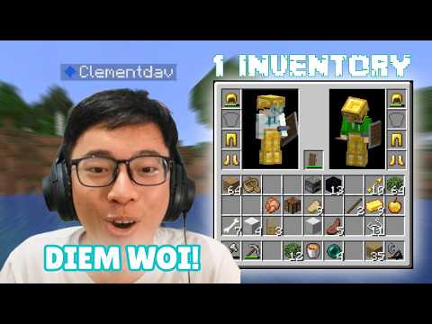Minecraft, But Me And A SPEEDRUNNER Share 1 Inventory!