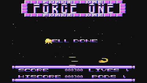 Commodore 64: Force One game ending by Firebird Software