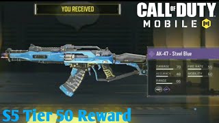 Using NEW EPIC Steel Blue AK47 (Tier 50 Reward) - COD Mobile
