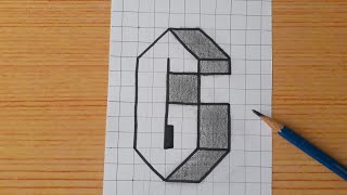 Simple 3d Drawing Letter G / How To Draw Easy Art For Beginners