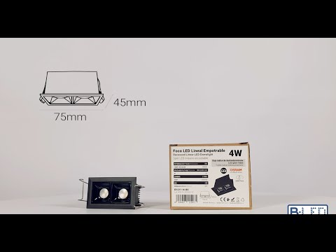 Double spot LED encastrable 4W UGR19