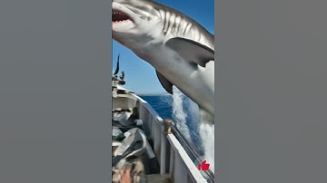 POV: Woman is attacked by giant shark #shark #scary #attack #fishing #deepseafishing #pov #ai