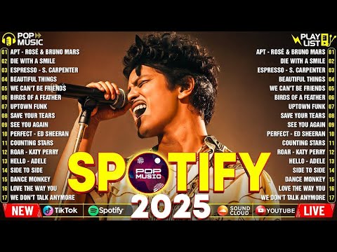 Bruno Mars Rihanna The Weeknd Ed Sheeran Adele Dua Lipa Maroon 5 Billboard Top 50 This Week