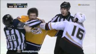 George Parros vs Brian McGrattan Dec 10, 2011