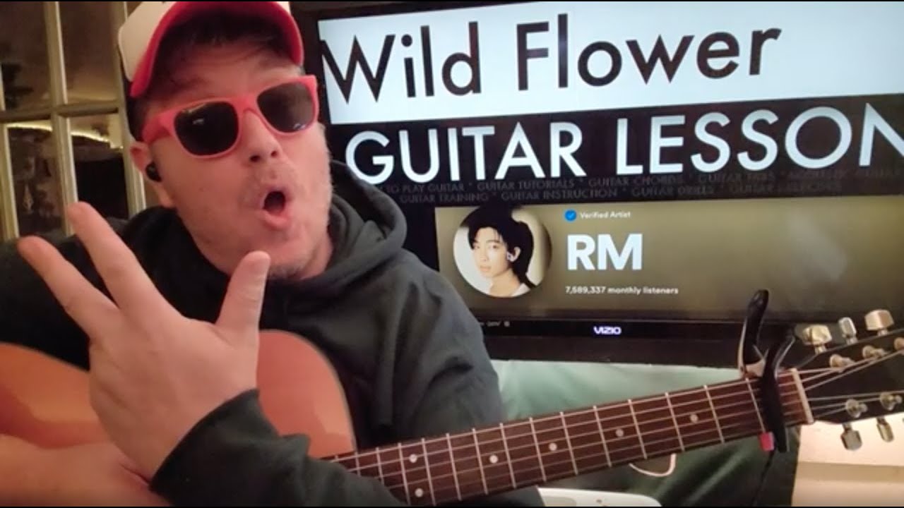 How To Play Wild Flower RM, yunjoon Guitar Tutorial (Beginner Lesson
