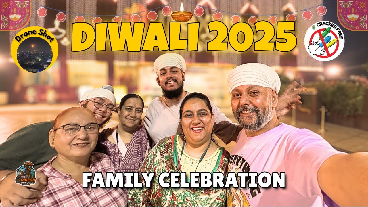 Cracker Free Diwali 2025 | Family Puja, 🪔 Diya, Drone Shot & Fun