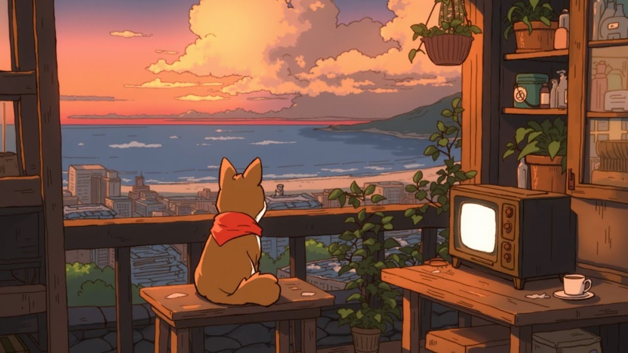 Расслабляющие морские закатные вайбы для учебы и сна