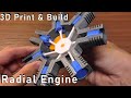 3D Print: 7 Cylinder Radial Engine Model on Thingiverse [by plusalpha Designs]