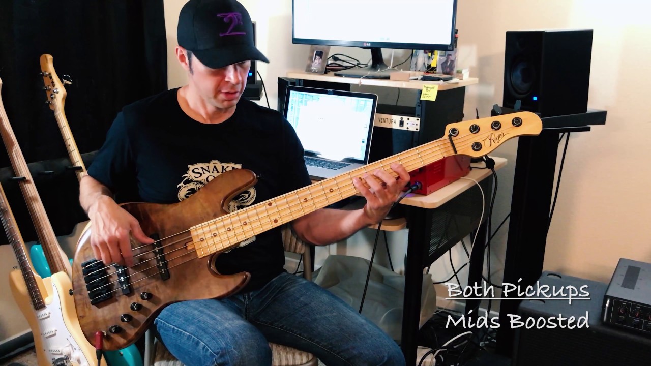 Roger 5 String Jazz Bass with Benavente Preamp Sound Demo Review
