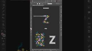 Adobe Illustrator Tutorial: Aply Flower Vector on a Letter. Save for Later